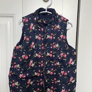 GAP Floral Kids Vest - Navy and Pink